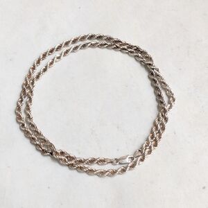 Milor Sterling Silver Rope Chain Necklace Twist 24" Italy